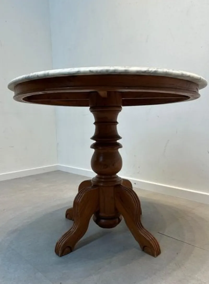 Best Pamono Round Marble Pedestal Table