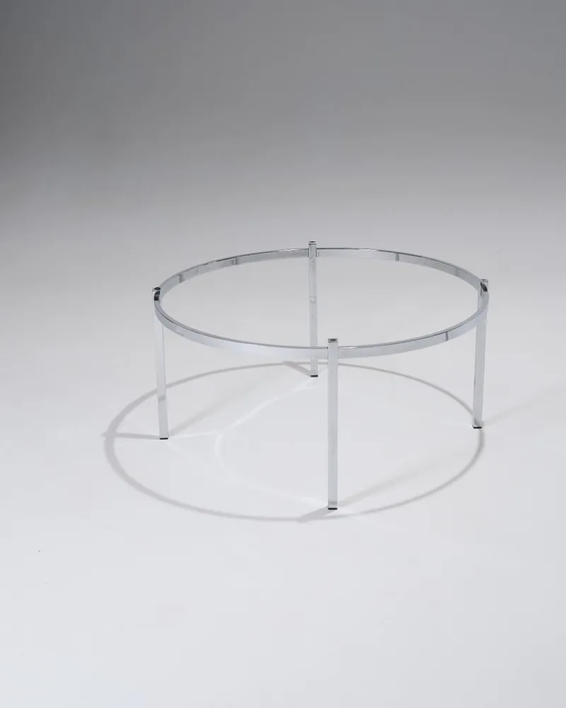 Pamono Round Onyx and Metal Coffee Table, 1960s> Coffee & Side Tables