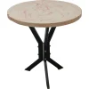 Pamono Round Outdoor Terrace Stone Top Table, France, 1930s