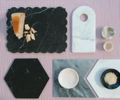Sale Pamono Rounded Dark Green Marble Cheese Plate
