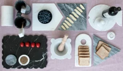 Sale Pamono Rounded Dark Green Marble Cheese Plate