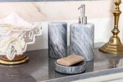 Online Pamono Rounded Soap Dispenser in Black Marquina Marble