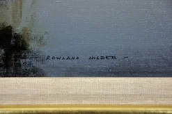 Clearance Pamono Rowland Hilder, River Bure, Norfolk, East Anglia, Oil Painting, 1950s, Framed