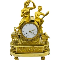 Pamono Royal Empire Fire-Gilt Mantel or Pendulum Clock, Paris, 1805-1815> Clocks