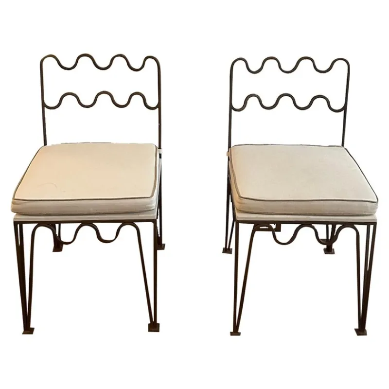 Outlet Pamono Royere Inspired Bronze Side Chairs by Atelier Cabanel, Set of 2