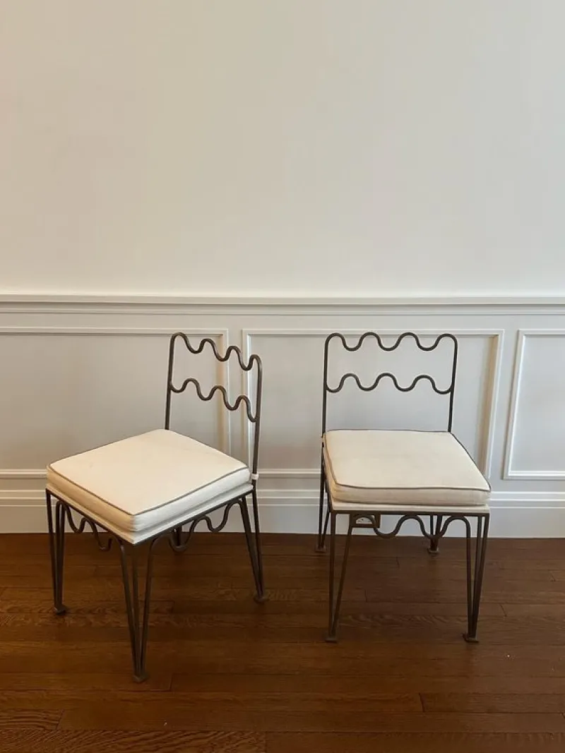 Outlet Pamono Royere Inspired Bronze Side Chairs by Atelier Cabanel, Set of 2