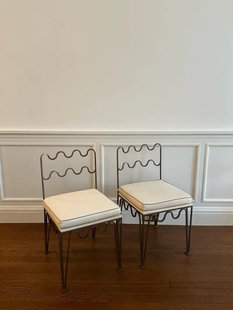 Outlet Pamono Royere Inspired Bronze Side Chairs by Atelier Cabanel, Set of 2