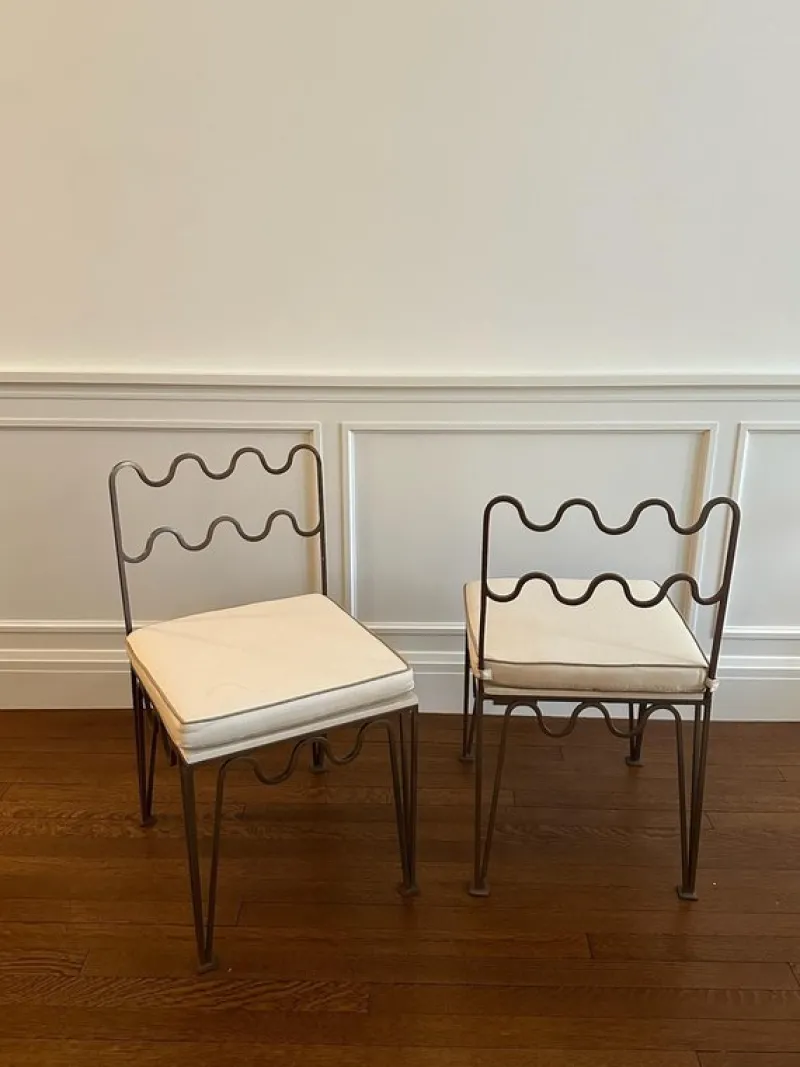Outlet Pamono Royere Inspired Bronze Side Chairs by Atelier Cabanel, Set of 2