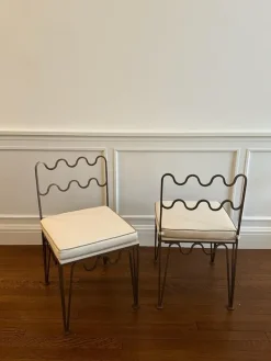 Outlet Pamono Royere Inspired Bronze Side Chairs by Atelier Cabanel, Set of 2