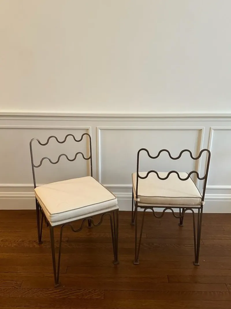 Outlet Pamono Royere Inspired Bronze Side Chairs by Atelier Cabanel, Set of 2