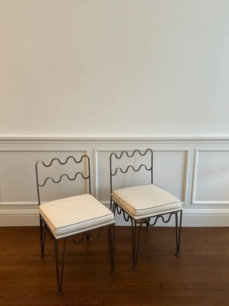 Outlet Pamono Royere Inspired Bronze Side Chairs by Atelier Cabanel, Set of 2