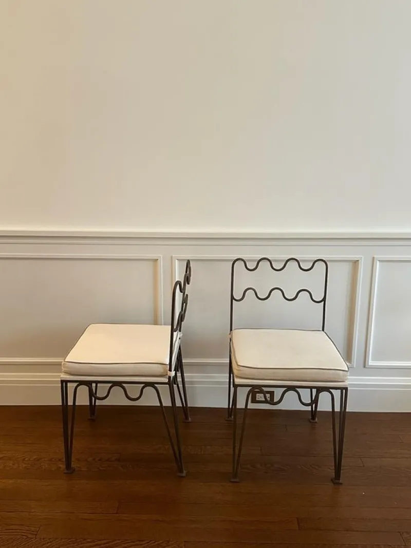 Outlet Pamono Royere Inspired Bronze Side Chairs by Atelier Cabanel, Set of 2