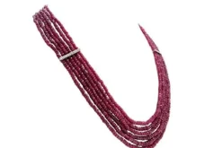 Hot Pamono Rubies, Diamonds and White Gold Necklace
