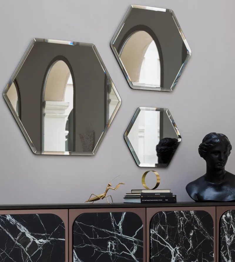 Outlet Pamono Ruby Mirrors by Morica Design, Set of 3