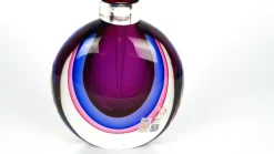 Pamono Ruby, Purple & Blue Sommerso Murano Blown Glass Bottle by Michele Onesto for Made Murano Glass, 2019> Tabletop