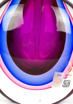 Pamono Ruby, Purple & Blue Sommerso Murano Blown Glass Bottle by Michele Onesto for Made Murano Glass, 2019><noscript><img width=