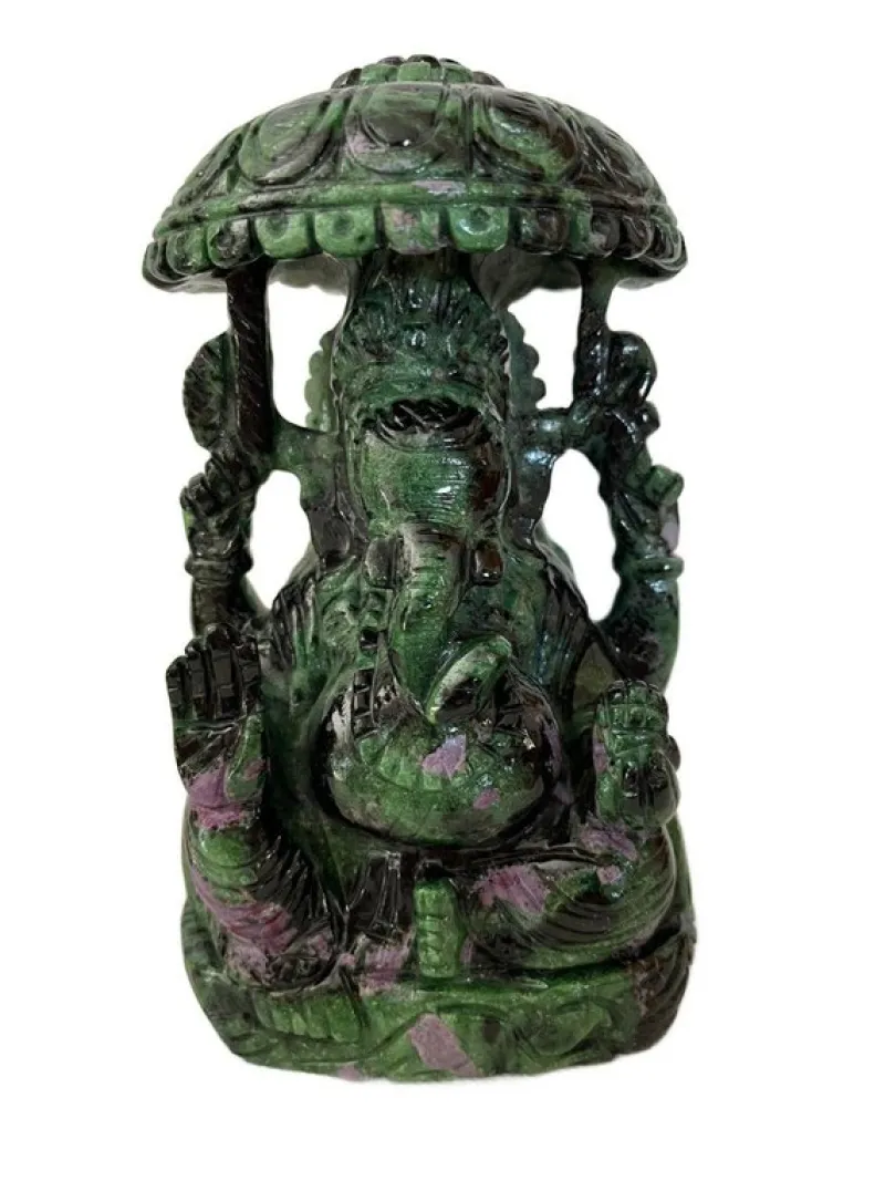 Best Pamono Ruby Zoisite Ganesha Statuette