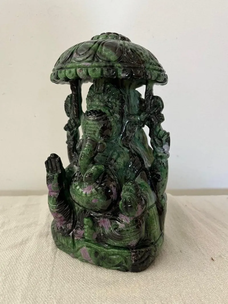 Best Pamono Ruby Zoisite Ganesha Statuette