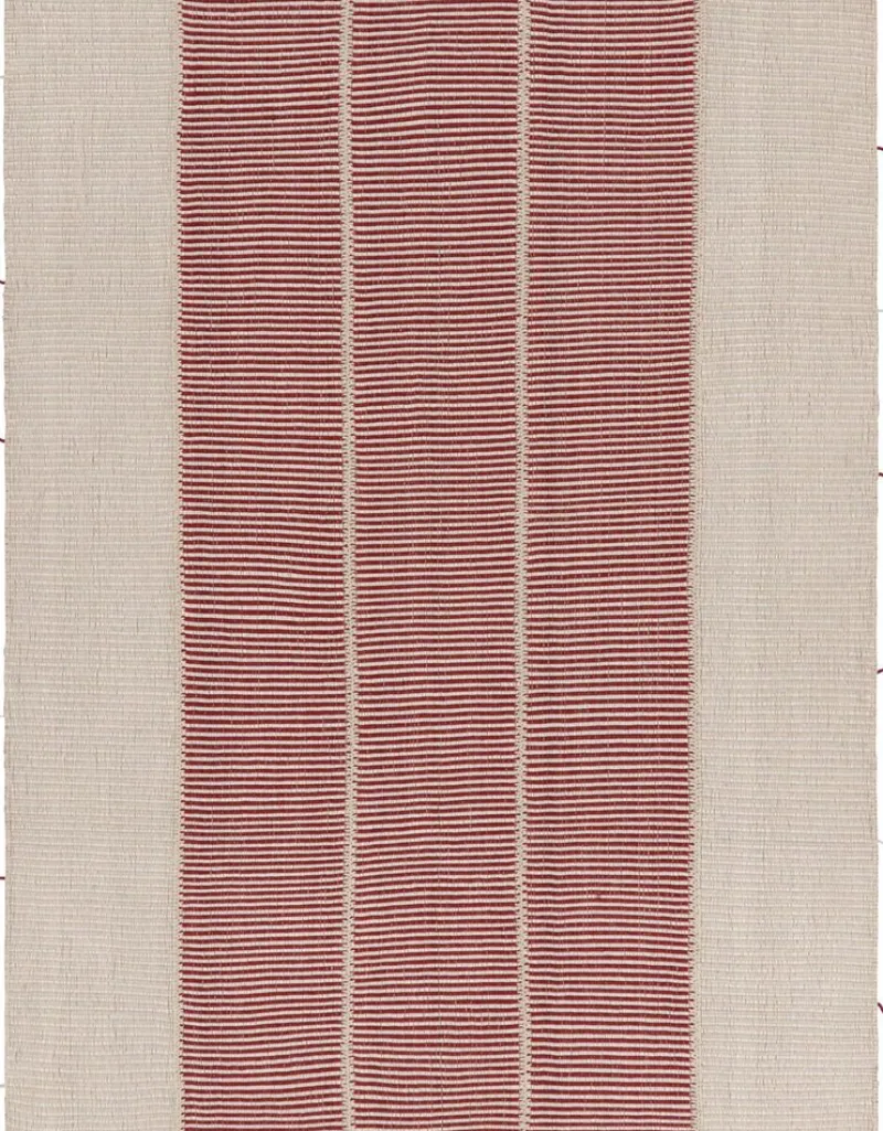 Outlet Pamono Rug & Kilims Kilim with Textural Cream, Red, and Beige Stripes