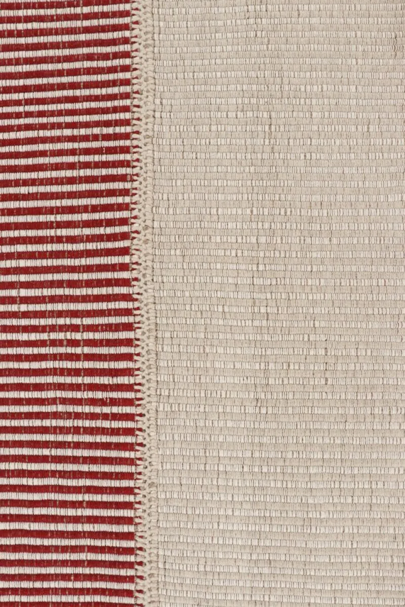 Outlet Pamono Rug & Kilims Kilim with Textural Cream, Red, and Beige Stripes