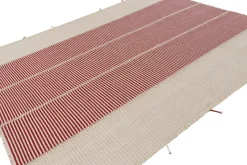 Outlet Pamono Rug & Kilims Kilim with Textural Cream, Red, and Beige Stripes