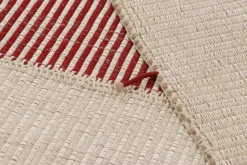 Outlet Pamono Rug & Kilims Kilim with Textural Cream, Red, and Beige Stripes