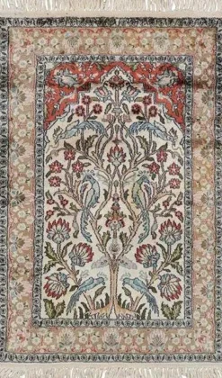 Pamono Rug in Beige with Floral Pictorial Patterns from R&K Principal Jahanshah Nazmiyal