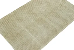 Clearance Pamono Rug in Beige with Textural Stripes from R&K Principal Jahanshah Nazmiyal