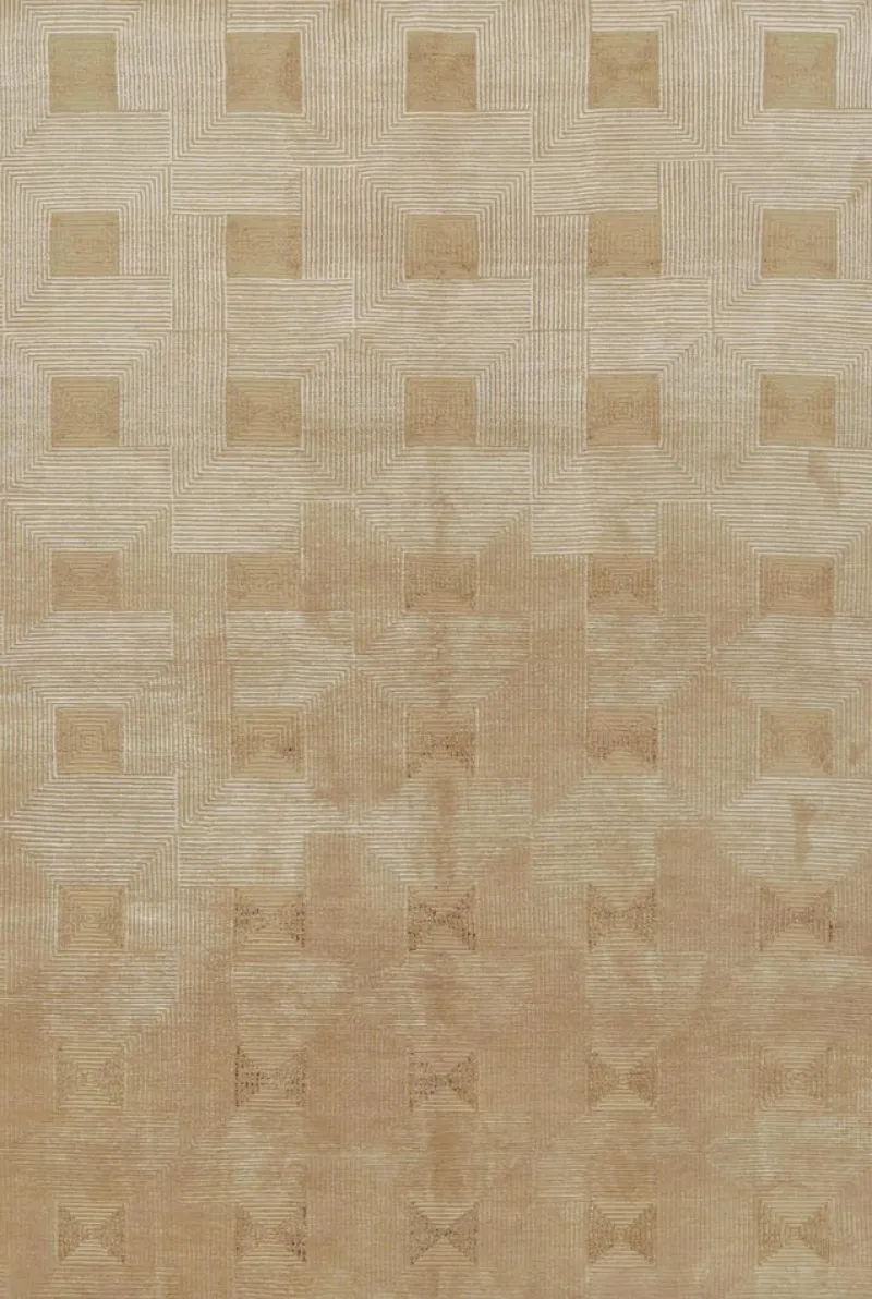 Pamono Rug in Beige-Brown Geometric Patterns from R&K Principal Jahanshah Nazmiyal> Carpets & Textiles|Carpets & Textiles