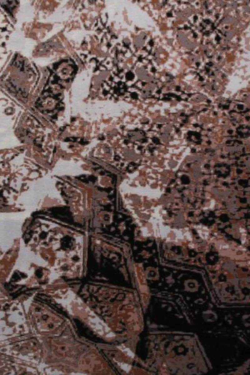 Pamono Rug in Blue and Beige-Brown Abstract Pattern from R&K Principal Jahanshah Nazmiyal> Carpets & Textiles|Carpets & Textiles