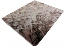 Pamono Rug in Blue and Beige-Brown Abstract Pattern from R&K Principal Jahanshah Nazmiyal><noscript><img width=