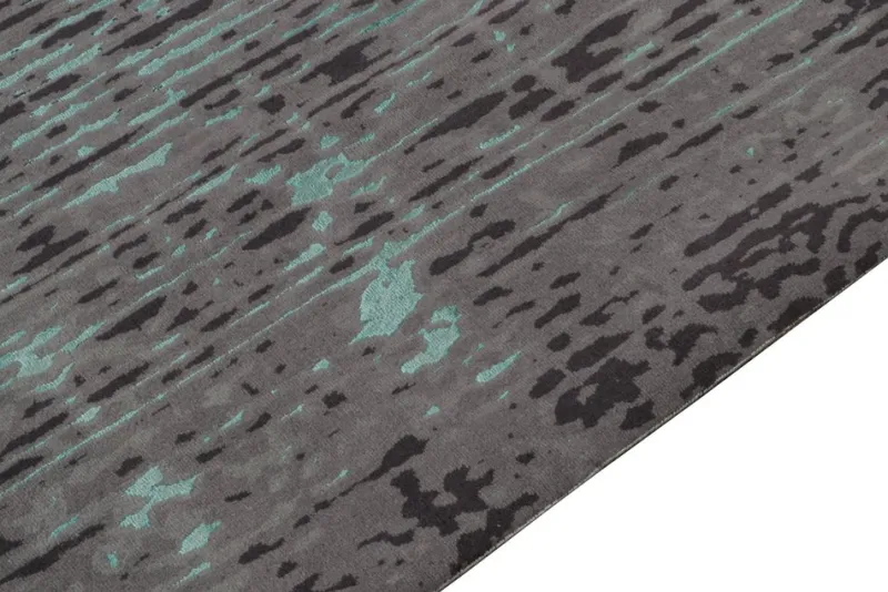 Pamono Rug in Blue and Gray Abstract Pattern from R&K Principal Jahanshah Nazmiyal> Carpets & Textiles|Carpets & Textiles