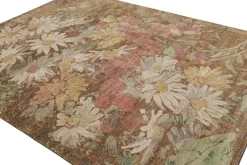 Pamono Rug in Brown with Floral Patterns from R&K Principal Jahanshah Nazmiyal> Carpets & Textiles|Carpets & Textiles