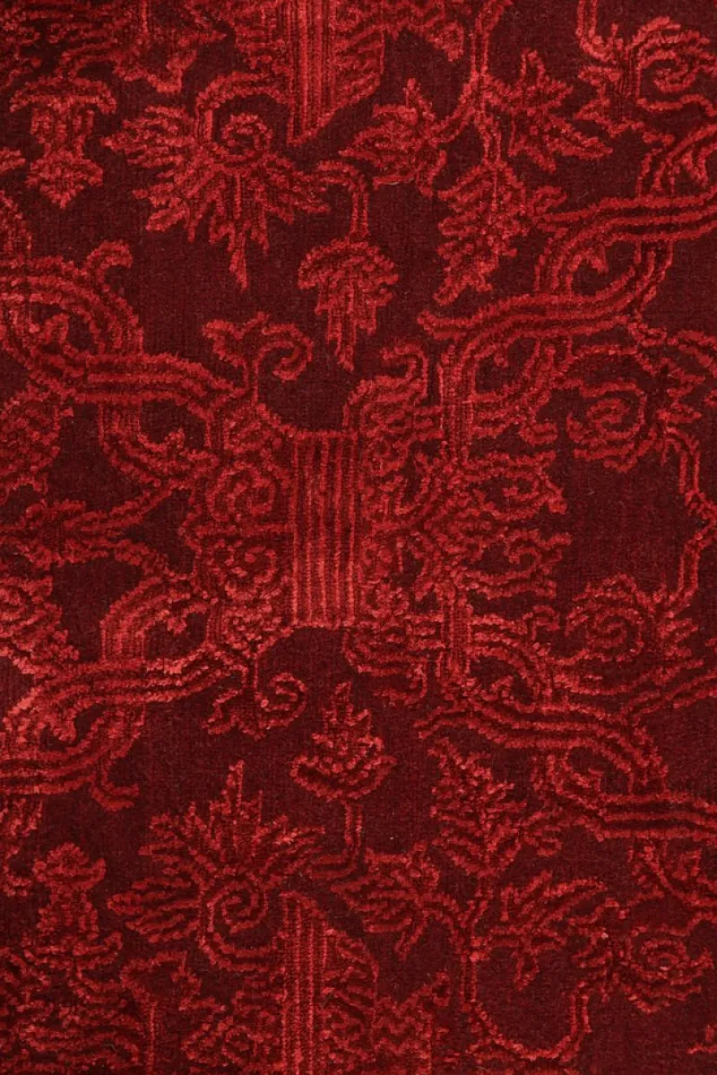 Pamono Rug in Burgundy with Floral Patterns from R&K Principal Jahanshah Nazmiyal> Carpets & Textiles|Carpets & Textiles