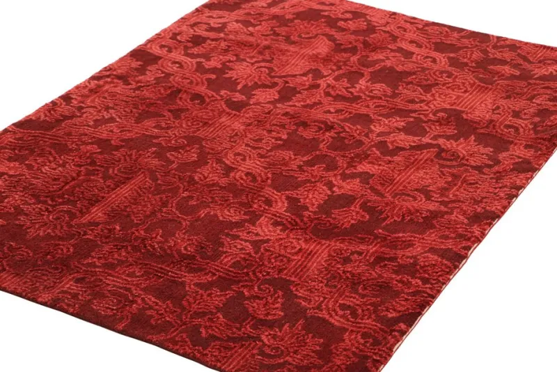 Pamono Rug in Burgundy with Floral Patterns from R&K Principal Jahanshah Nazmiyal> Carpets & Textiles|Carpets & Textiles
