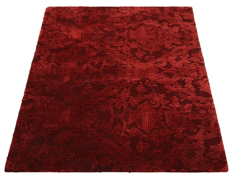 Pamono Rug in Burgundy with Floral Patterns from R&K Principal Jahanshah Nazmiyal> Carpets & Textiles|Carpets & Textiles