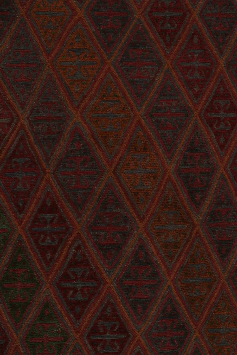 Pamono Rug in Burgundy with Geometric Patterns from R&K Principal Jahanshah Nazmiyal> Carpets & Textiles|Carpets & Textiles