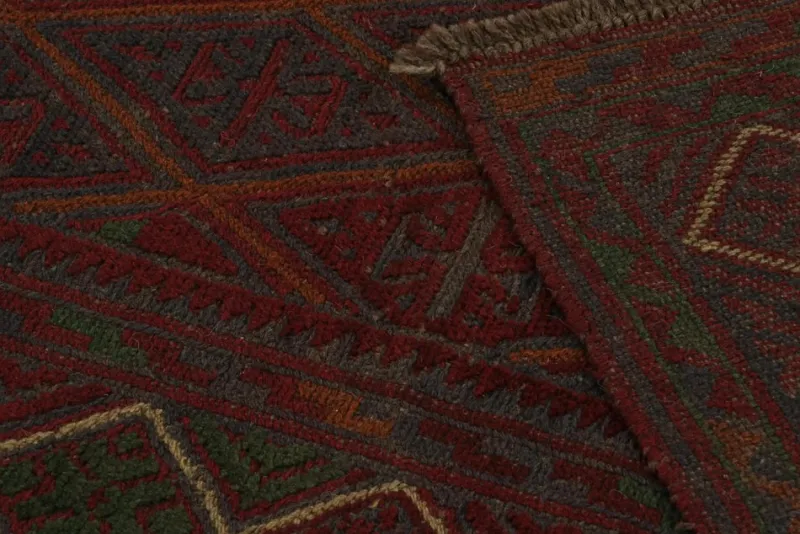 Pamono Rug in Burgundy with Geometric Patterns from R&K Principal Jahanshah Nazmiyal> Carpets & Textiles|Carpets & Textiles