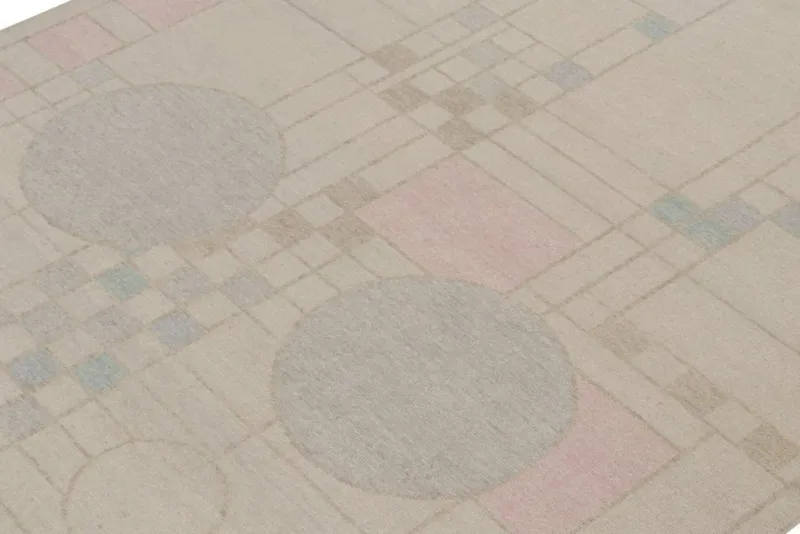 Outlet Pamono Rug in Polychromatic Geometric Patterns from R&K Principal Jahanshah Nazmiyal