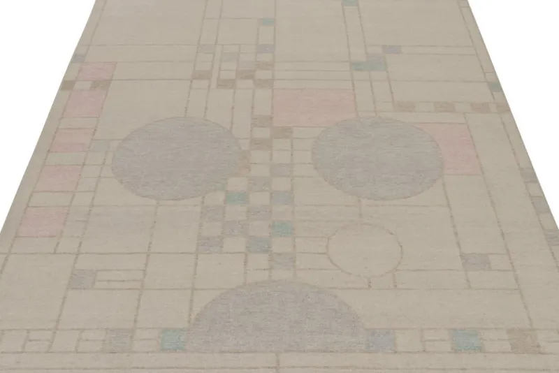 Outlet Pamono Rug in Polychromatic Geometric Patterns from R&K Principal Jahanshah Nazmiyal