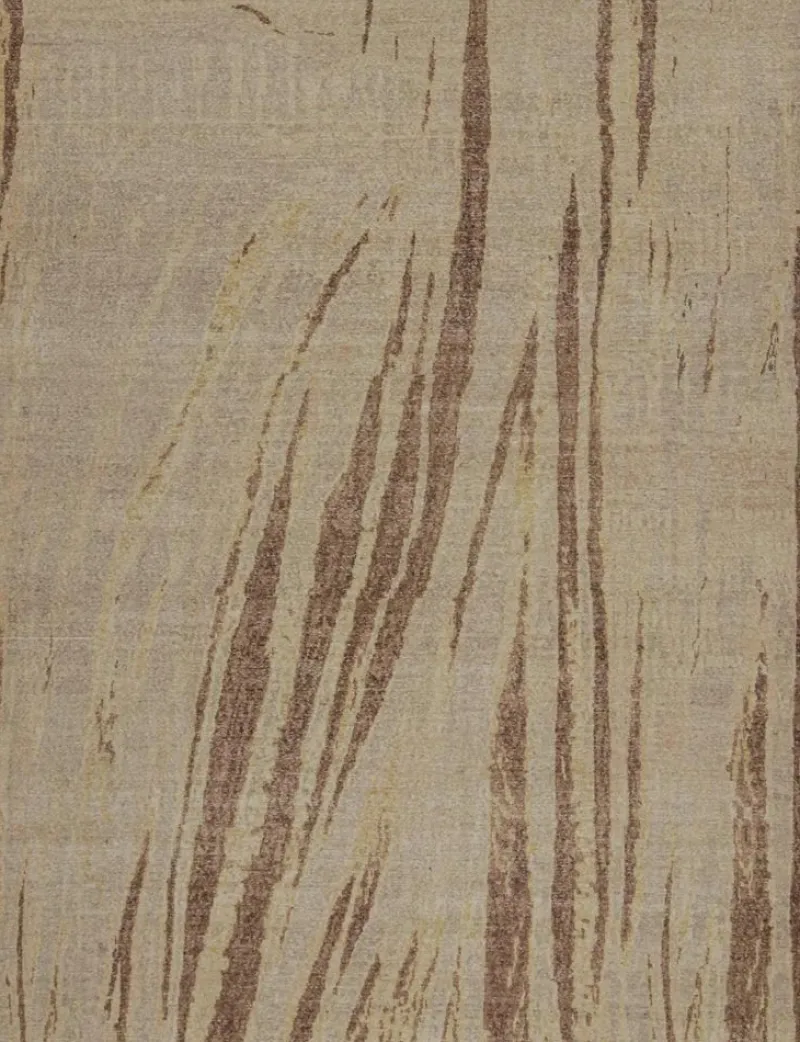 Online Pamono Rug in Taupe with Geometric Patterns from R&K Principal Jahanshah Nazmiyal