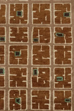 Pamono Rug in Tones of Brown with Patterns from R&K Principal Jahanshah Nazmiyal><noscript><img width=