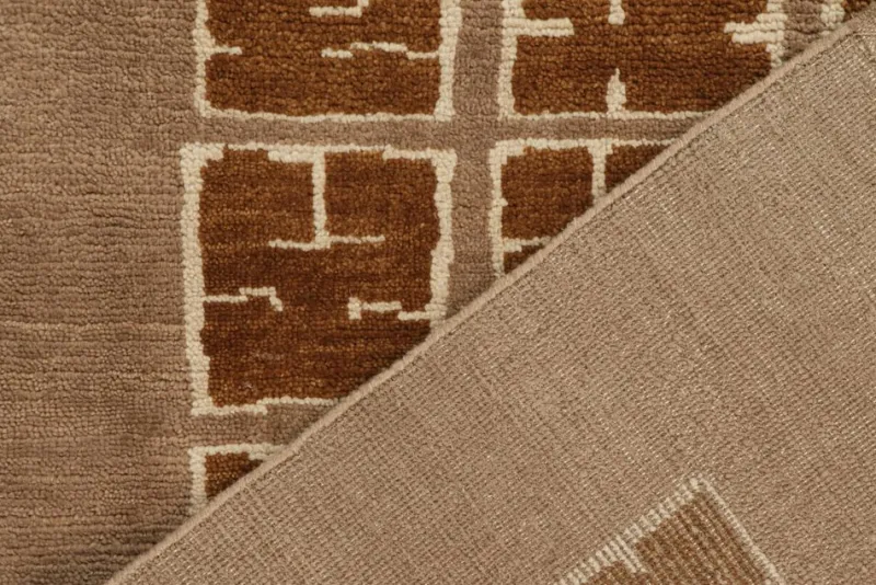 Pamono Rug in Tones of Brown with Patterns from R&K Principal Jahanshah Nazmiyal> Carpets & Textiles|Carpets & Textiles