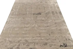 Best Pamono Rug in White Abstract Pattern from R&K Principal Jahanshah Nazmiyal