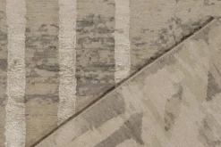 Best Pamono Rug in White Abstract Pattern from R&K Principal Jahanshah Nazmiyal