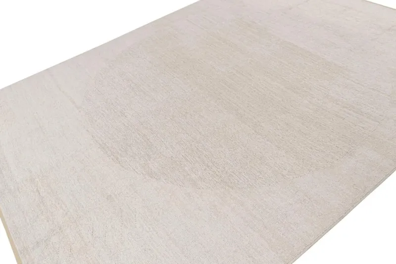 Pamono Rug in White with Subtle Circle Pattern from R&K Principal Jahanshah Nazmiyal> Carpets & Textiles|Carpets & Textiles