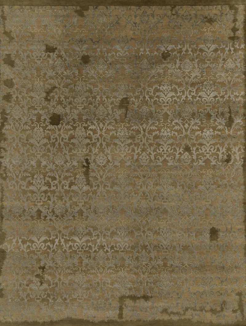 Clearance Pamono Rug with Blue Floral Patterns from R&K Principal Jahanshah Nazmiyal