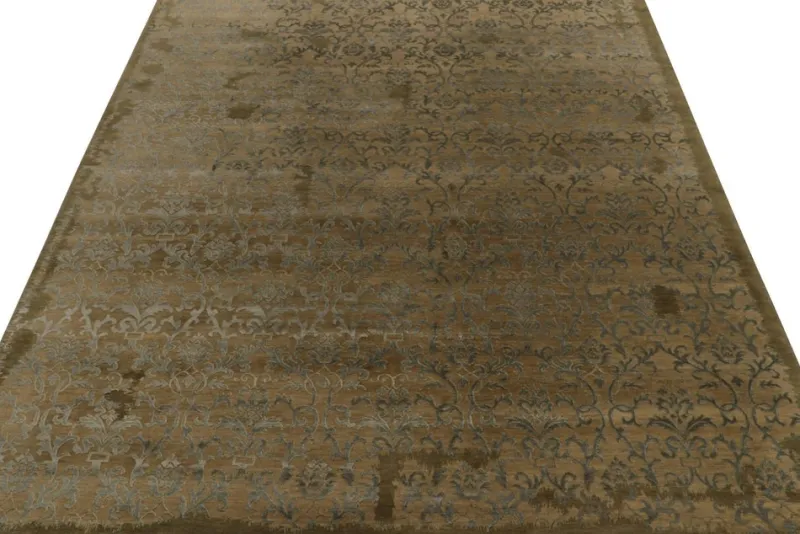 Clearance Pamono Rug with Blue Floral Patterns from R&K Principal Jahanshah Nazmiyal
