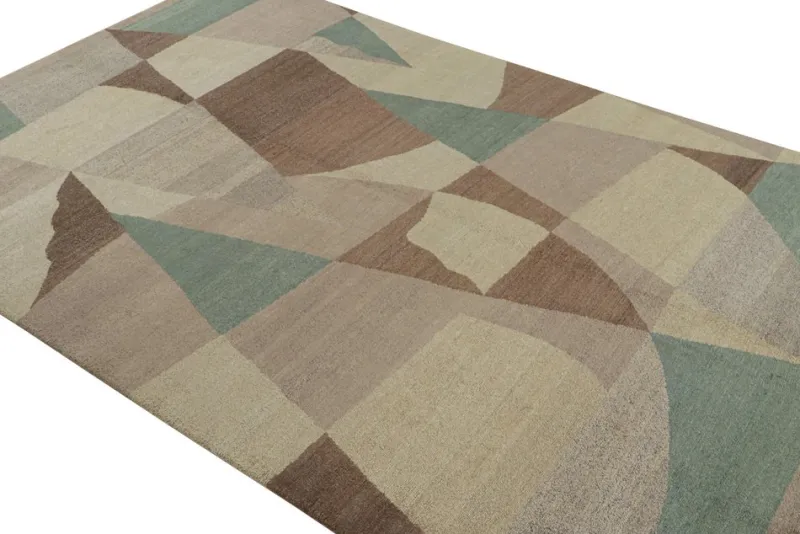 Pamono Rug with Blue Geometric Patterns from R&K Principal Jahanshah Nazmiyal> Carpets & Textiles|Carpets & Textiles