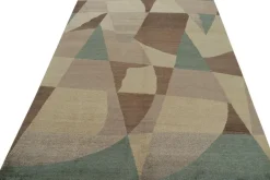 Pamono Rug with Blue Geometric Patterns from R&K Principal Jahanshah Nazmiyal><noscript><img width=